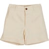 Pocket Detail Shorts With Turn-Ups, Beige - Shorts - 1 - thumbnail