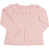 Openwork Detail Light Cardigan, Pink - Cardigans - 1 - thumbnail