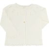 Openwork Detail Light Cardigan, White - Cardigans - 1 - thumbnail