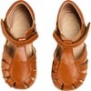 Leather Fishermans Sandals, Brown - Sandals - 1 - thumbnail