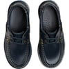 Leather Boat Shoes, Navy - Loafers - 1 - thumbnail