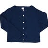 Plain Cardigan, Navy - Cardigans - 1 - thumbnail