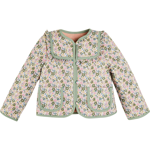 Emmaic Quilted Jacket Green Stripe main image 1