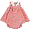 Annie Floral Print Sleeveless Dress With Bloomers, Coral - Dresses - 1 - thumbnail