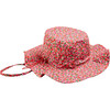 Annie Floral Print Beach Hat, Red - Sweaters - 1 - thumbnail