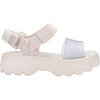 Kids Kick-Off Wide Strap Platform Sandals, White - Sandals - 2