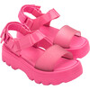 Kids Kick-Off Wide Strap Platform Sandals, Pink - Sandals - 1 - thumbnail