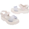 Kids Kick-Off Wide Strap Platform Sandals, White - Sandals - 4