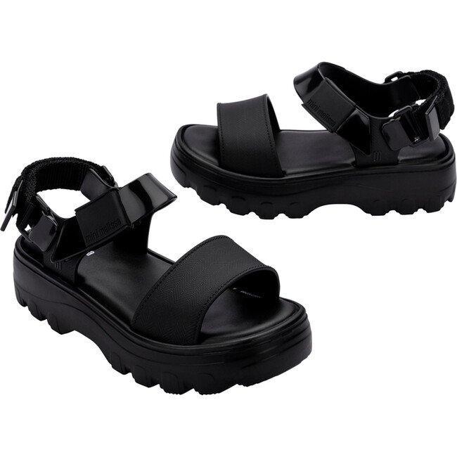 Kids Kick-Off Wide Strap Platform Sandals, Black - Sandals - 4