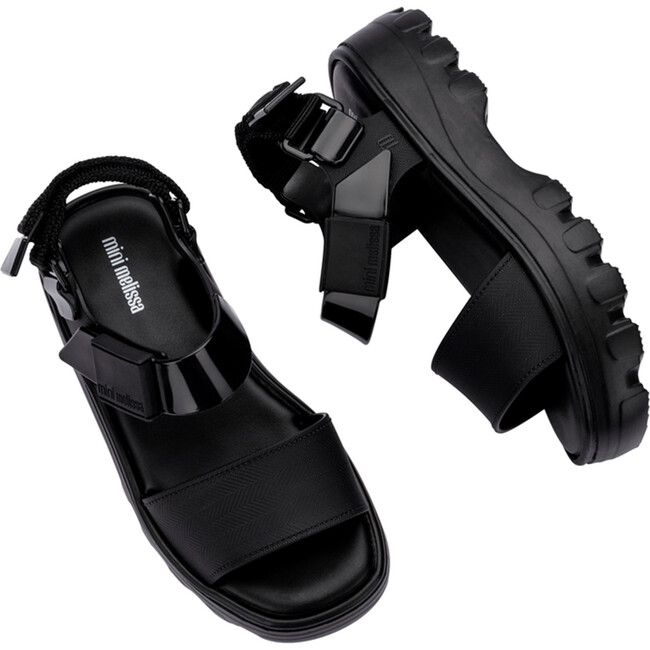 Kids Kick-Off Wide Strap Platform Sandals, Black - Sandals - 5