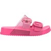 Kids Cozy Double Strap Slides, Pink - Sandals - 2