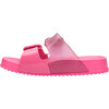 Kids Cozy Double Strap Slides, Pink - Sandals - 3