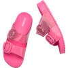 Kids Cozy Double Strap Slides, Pink - Sandals - 5