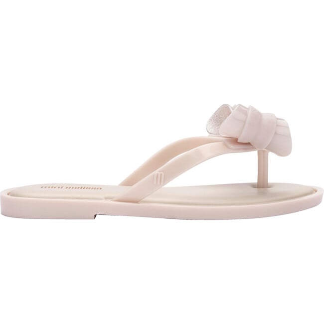 Kids Bow Flip Flop, Beige - Sandals - 2