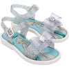 Disney Princess Kids Mar Bow Applique Sandals, Glitter Clear - Sandals - 1 - thumbnail
