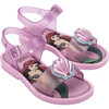 Disney Princess Kids Mar Bow Applique Sandals, Glitter Pink - Sandals - 1 - thumbnail