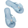 Kids Bow Flip Flop, Blue - Sandals - 5