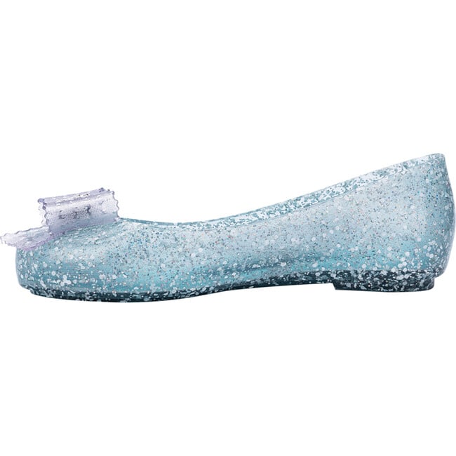 Girls Sweet Love Disney Princess Flat, Glitter Clear Blue - Flats - 3