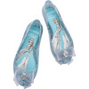 Girls Sweet Love Disney Princess Flat, Glitter Clear Blue - Flats - 5