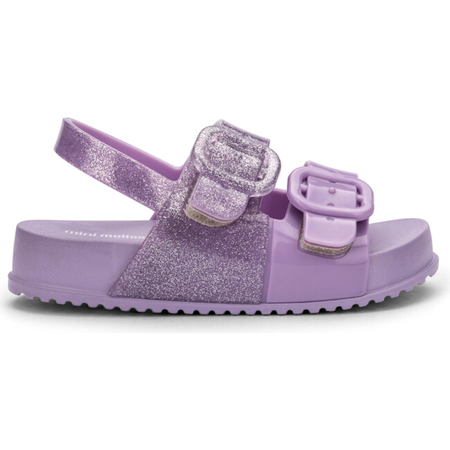 Baby Cozy Double Strap Sandals, Lilac Glitter - Sandals - 2