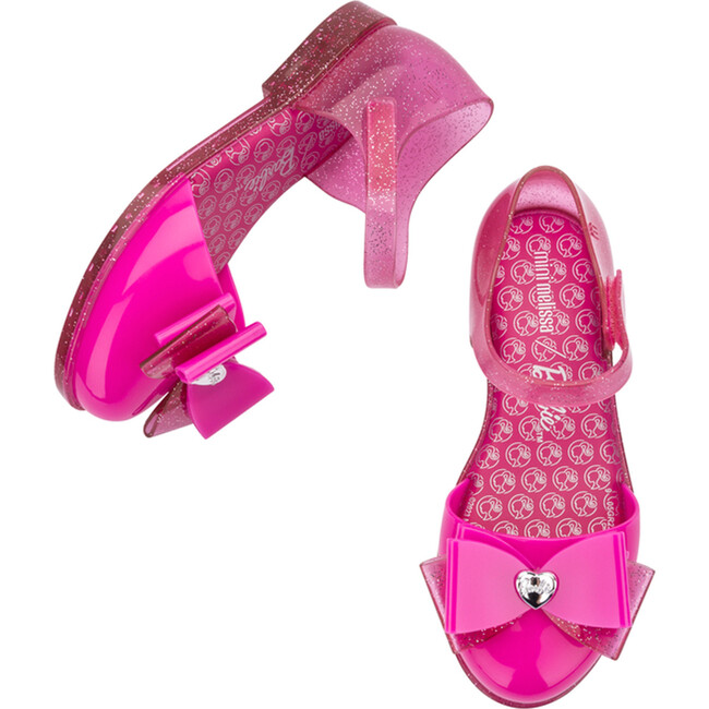 Barbie Kids Amy Bow Applique Velcro Strap Sandals, Pink - Sandals - 5