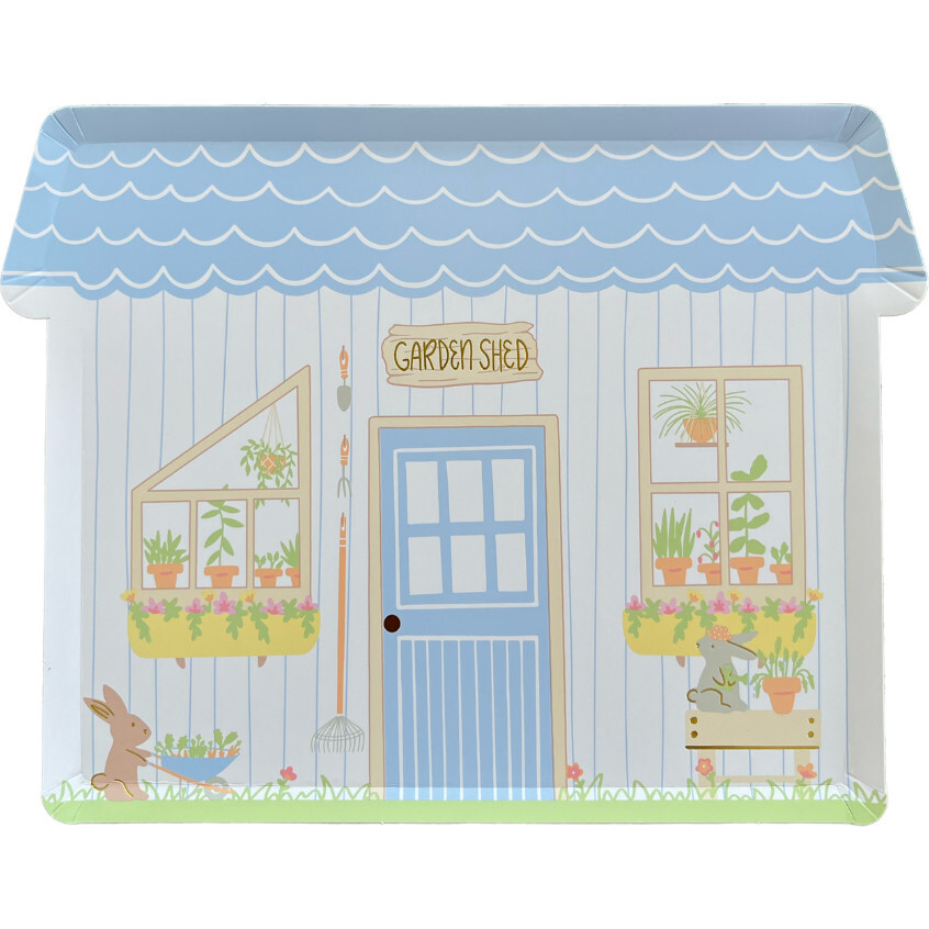 Bunnies In The Garden Large "Garden Shed" Plates - Party - 1