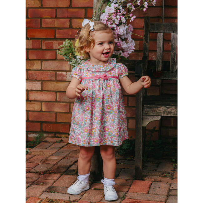 Little Liberty Print Betsy Willow Dress, Coral Betsy - Dresses - 2