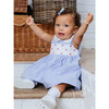 Little Tilly Smocked Dress, Blue Stripe - Dresses - 2
