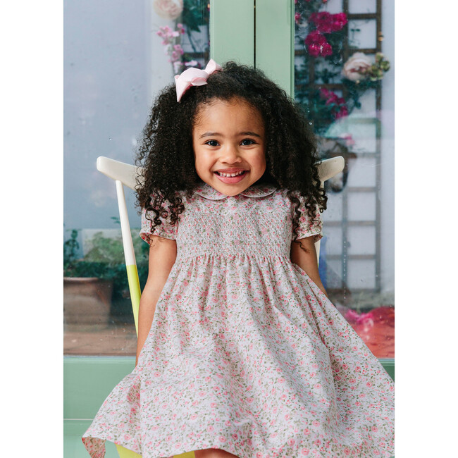 Catherine Rose Smocked Dress, Pink Rose - Dresses - 2