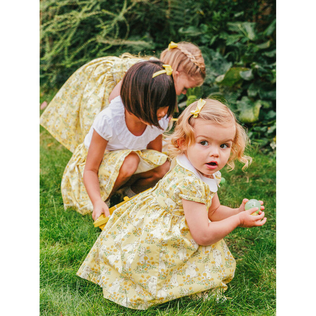 Little Bunny Dress, Yellow Bunny - Dresses - 7