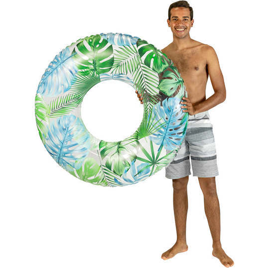 Resort Collection 42" Large Pool Tube with Palm Print
