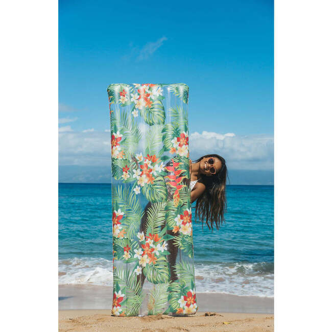 Resort Collection Deluxe Pool Raft - 74 x 30" with Tropical Flowers - Pool Floats - 2