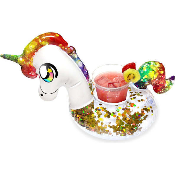 Glitter Unicorn Party Animal Pack - 48" Tube with Matching Drink Float