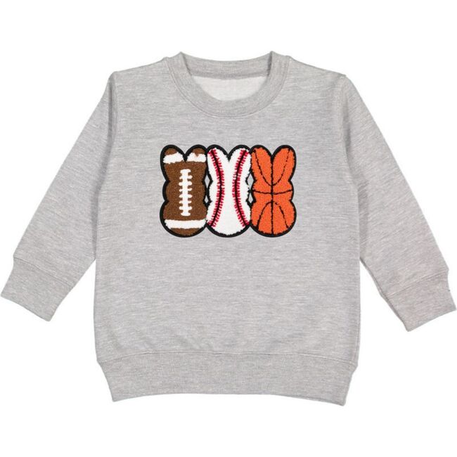 Sports Peeps Patch Easter Sweatshirt, Grey