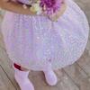 Lavender Confetti Flower Tank Tutu Dress, Lavender - Dresses - 2