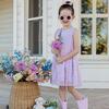 Lavender Confetti Flower Tank Tutu Dress, Lavender - Dresses - 3