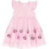 Easter Bunny Short Sleeve Tutu Dress, Pink - Dresses - 1 - thumbnail