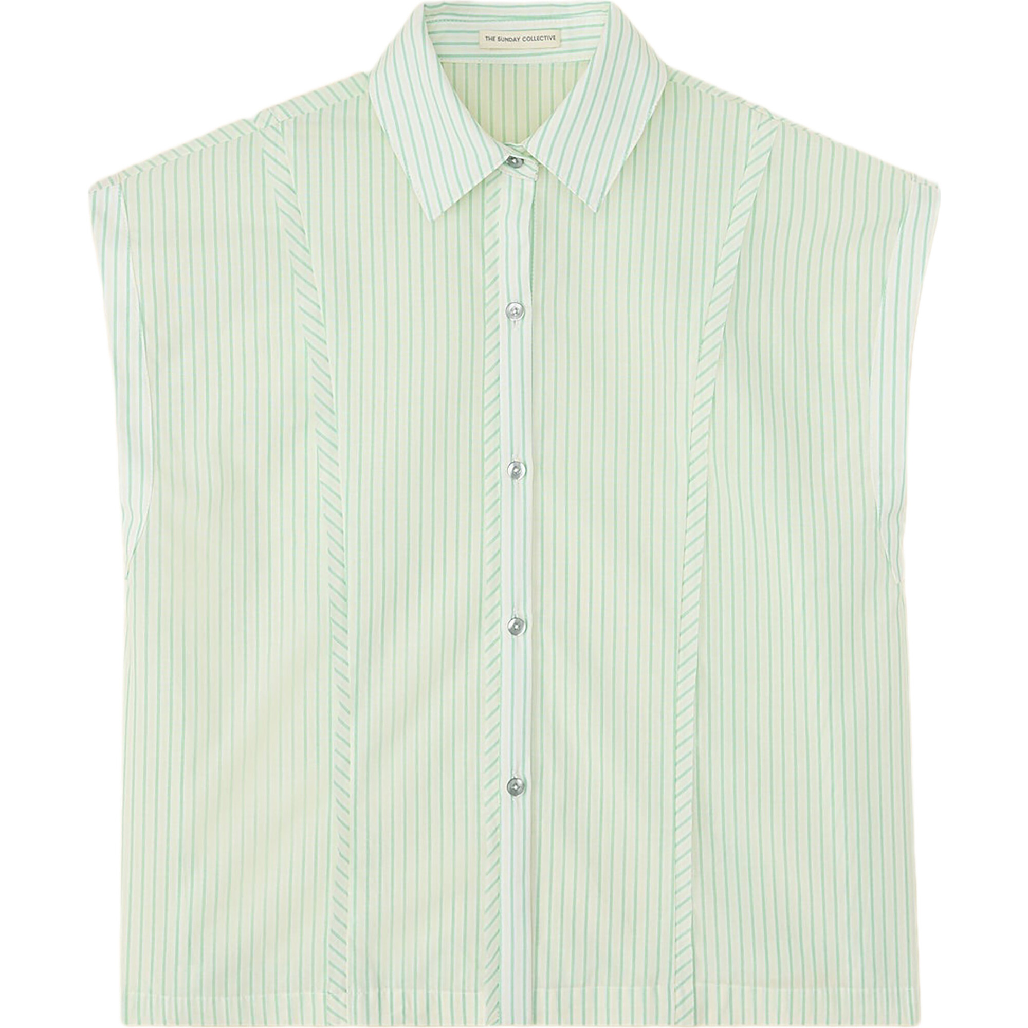 Tunic Style Buttondown , Mint Stripe - Button Downs - 1