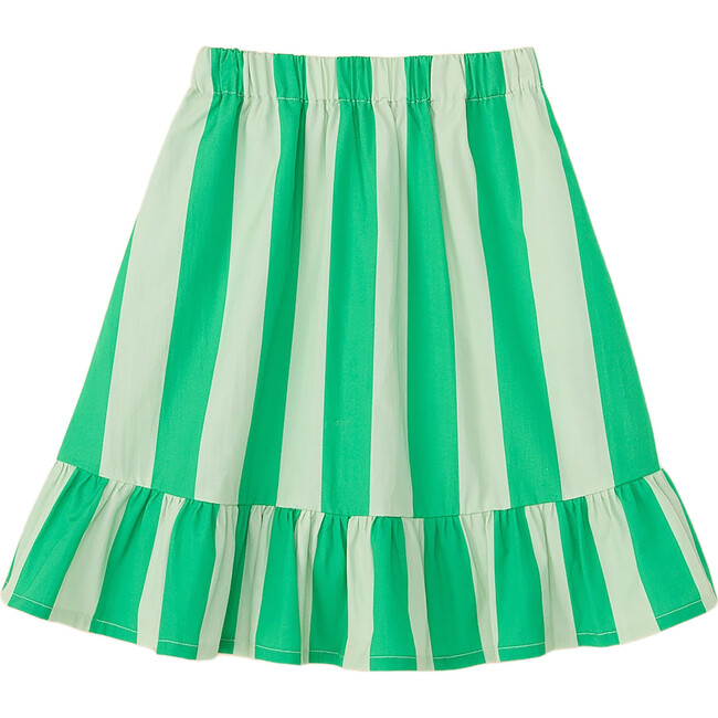 Organic Sunday Skirt, Green Stripe