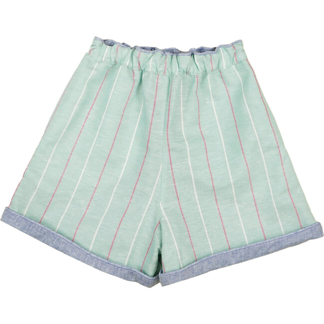 Summer Shorts , Aqua Stripe