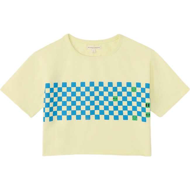 Cropped Skater Tee , Citrus Check