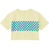 Cropped Skater Tee , Citrus Check - T-Shirts - 1 - thumbnail