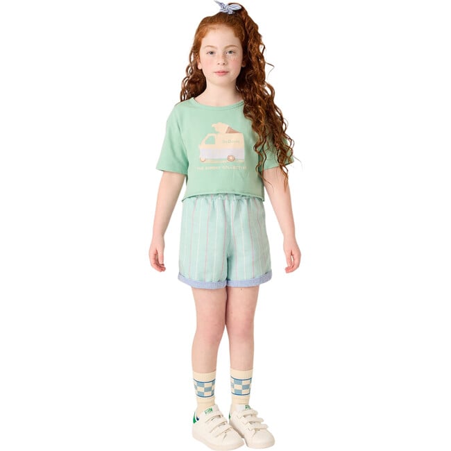 Cropped Skater Tee , River Green - T-Shirts - 3