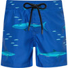 Leo & Remora Drawstring Swimshorts, Blue - Swim Trunks - 1 - thumbnail