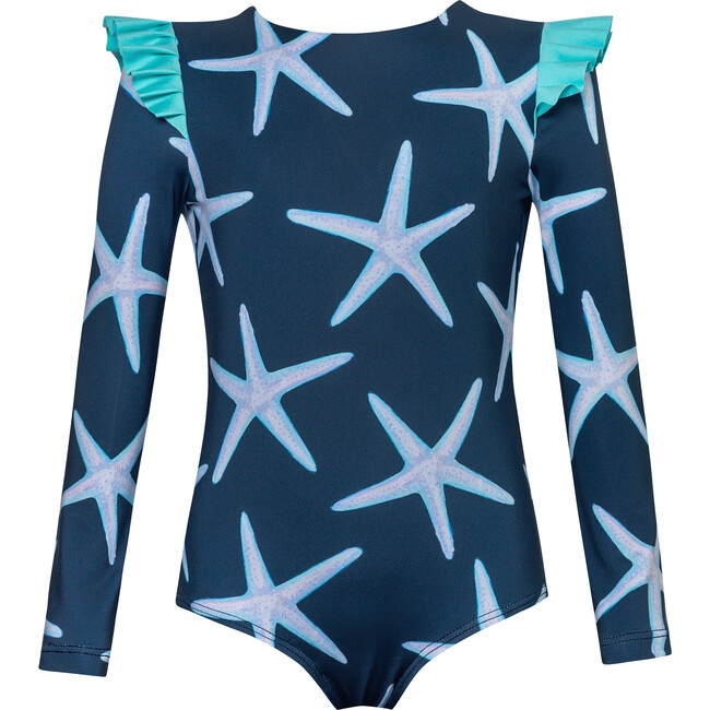 Estrella De Mar Wings Long Sleeve Swimsuit, Deep Blue