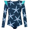 Estrella De Mar Wings Long Sleeve Swimsuit, Deep Blue - One Pieces - 1 - thumbnail