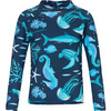 Fiesta En El Mar Print Rashguard, Deep Blue - Rash Guards - 1 - thumbnail