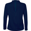 Solid High Neck Long Sleeve Rashguard, Deep Blue - Rash Guards - 3