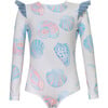 Conchas Arena Wings Long Sleeve Swimsuit, Multicolors - One Pieces - 1 - thumbnail