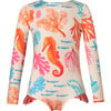 Arrecife Knot Long Sleeve Swimsuit, Multicolors - One Pieces - 1 - thumbnail